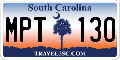 SC license plate MPT130