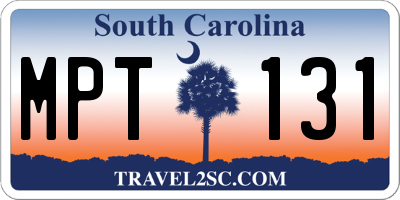 SC license plate MPT131