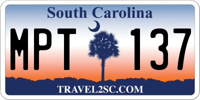 SC license plate MPT137