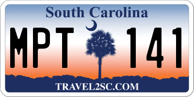 SC license plate MPT141