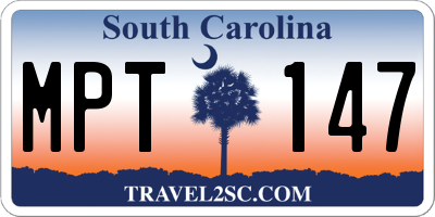 SC license plate MPT147