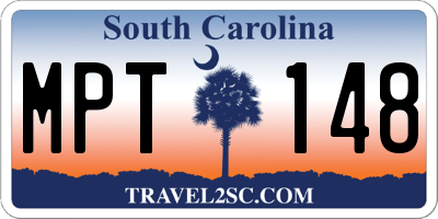 SC license plate MPT148