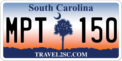 SC license plate MPT150