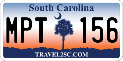 SC license plate MPT156