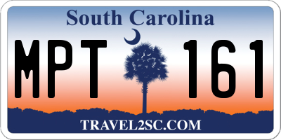 SC license plate MPT161