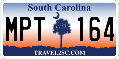 SC license plate MPT164