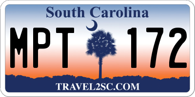 SC license plate MPT172