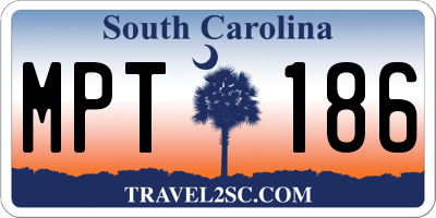 SC license plate MPT186