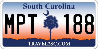 SC license plate MPT188