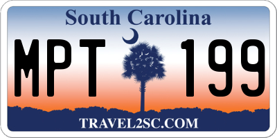 SC license plate MPT199