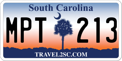 SC license plate MPT213