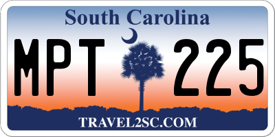 SC license plate MPT225