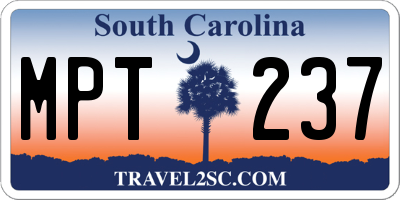 SC license plate MPT237