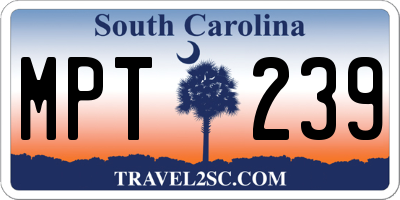 SC license plate MPT239