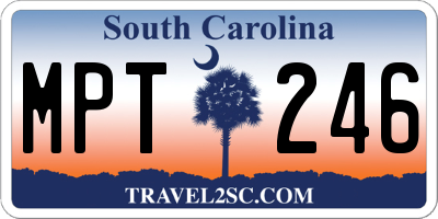 SC license plate MPT246