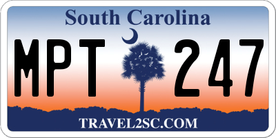 SC license plate MPT247