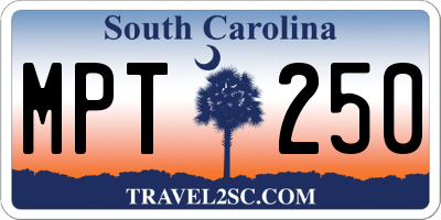 SC license plate MPT250
