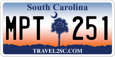 SC license plate MPT251