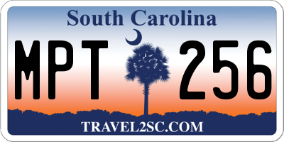 SC license plate MPT256
