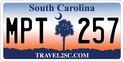 SC license plate MPT257