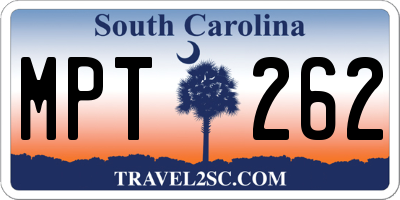 SC license plate MPT262