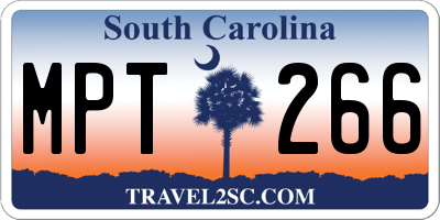 SC license plate MPT266
