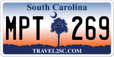 SC license plate MPT269