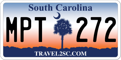 SC license plate MPT272