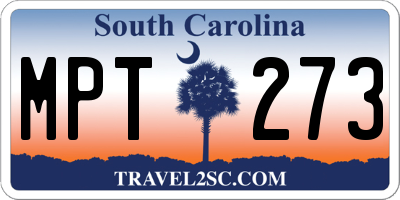 SC license plate MPT273