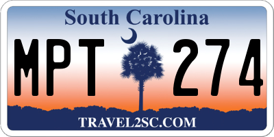 SC license plate MPT274