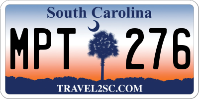 SC license plate MPT276