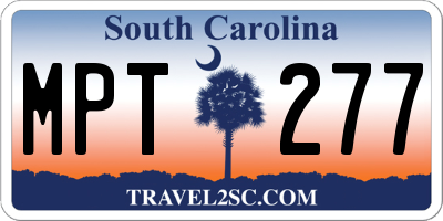 SC license plate MPT277