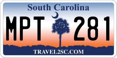 SC license plate MPT281