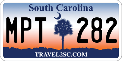 SC license plate MPT282