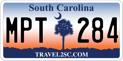 SC license plate MPT284