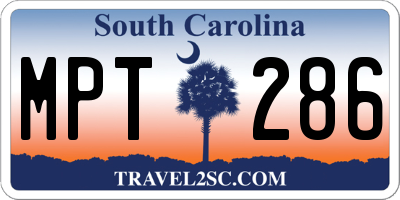 SC license plate MPT286
