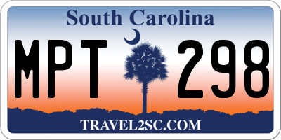 SC license plate MPT298