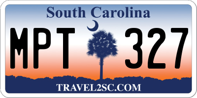 SC license plate MPT327