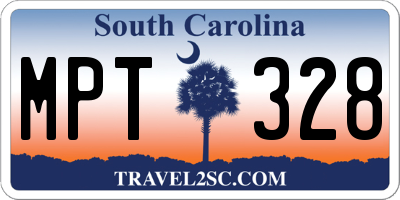 SC license plate MPT328
