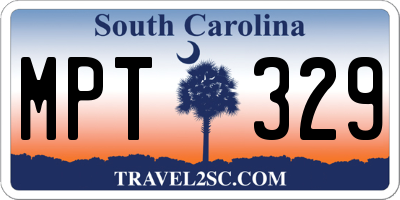 SC license plate MPT329