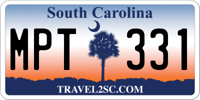 SC license plate MPT331