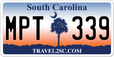 SC license plate MPT339