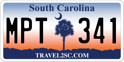 SC license plate MPT341