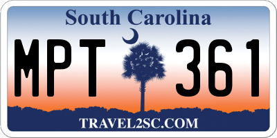SC license plate MPT361