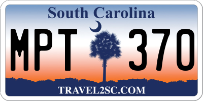 SC license plate MPT370