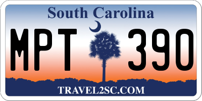 SC license plate MPT390
