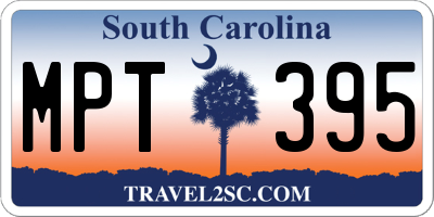 SC license plate MPT395
