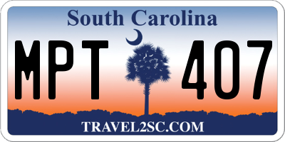SC license plate MPT407