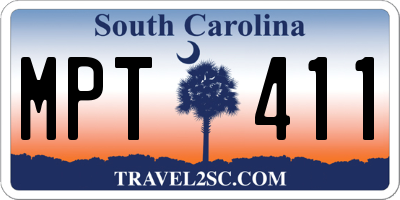 SC license plate MPT411