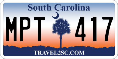 SC license plate MPT417